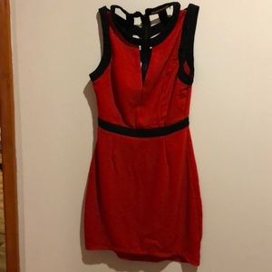 Red  and black dress. Size small